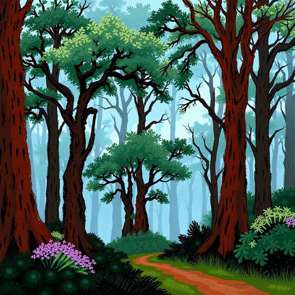 Path Through Whispering Woods view 2