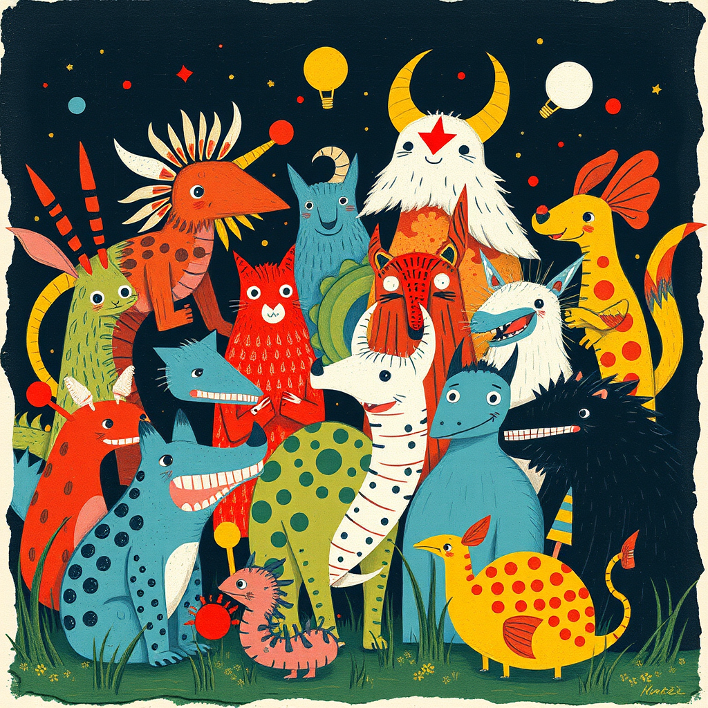 Assembly of Whimsical Creatures view 2