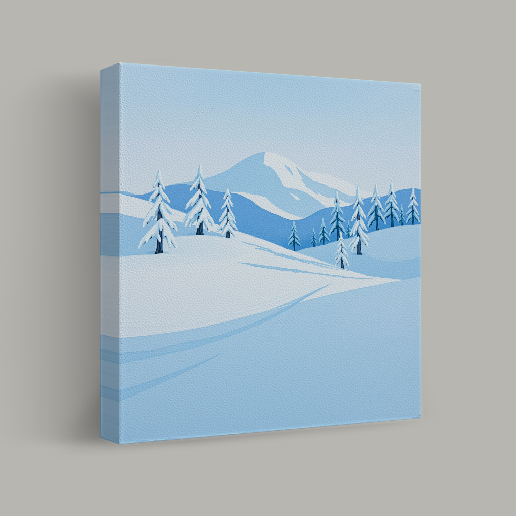 Snow-Capped Mountain and Trees view 1