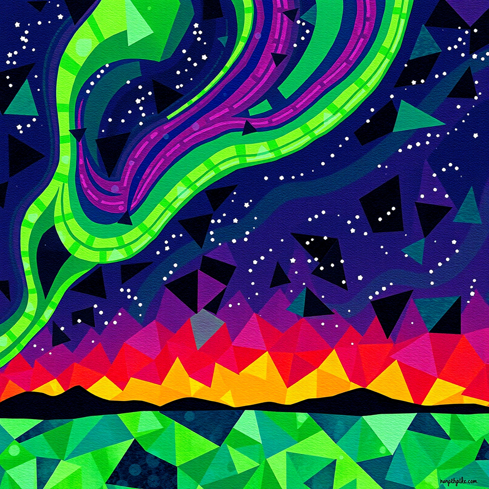 Geometric Northern Lights view 2