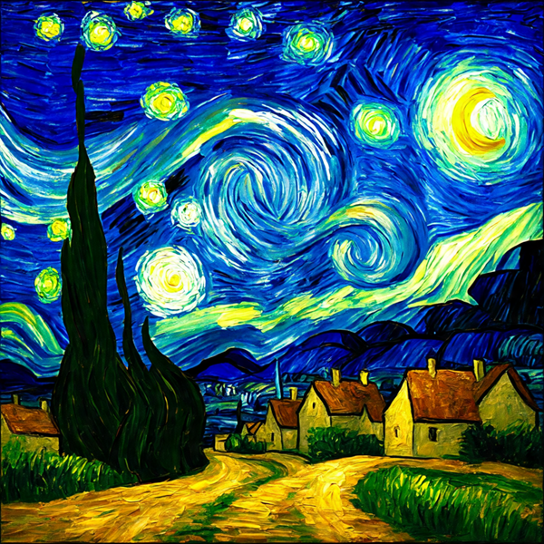 Estrellas girando arriba