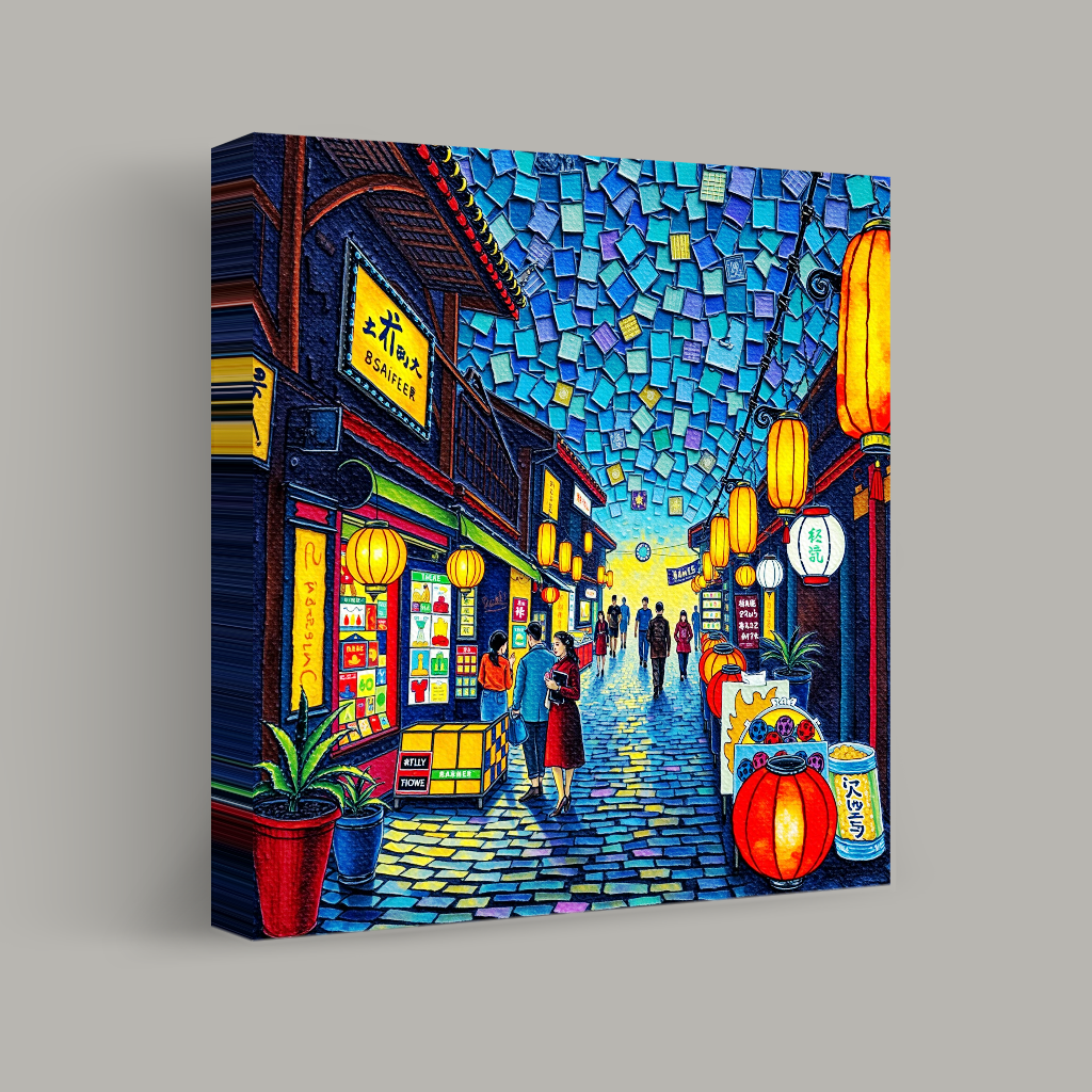 Evening Stroll Through Lantern Alley view 1