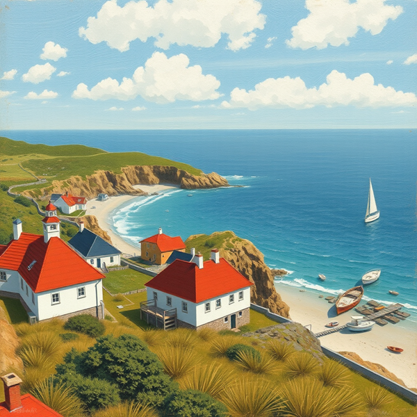 Cliffside Serenity Over the Blue