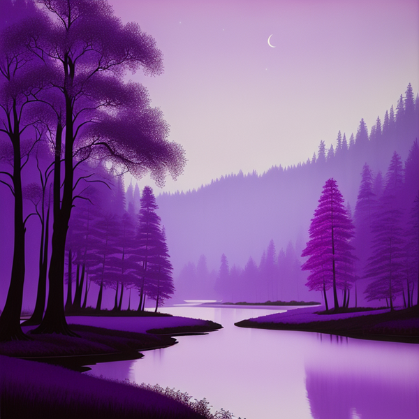Twilight in Lavender Grove
