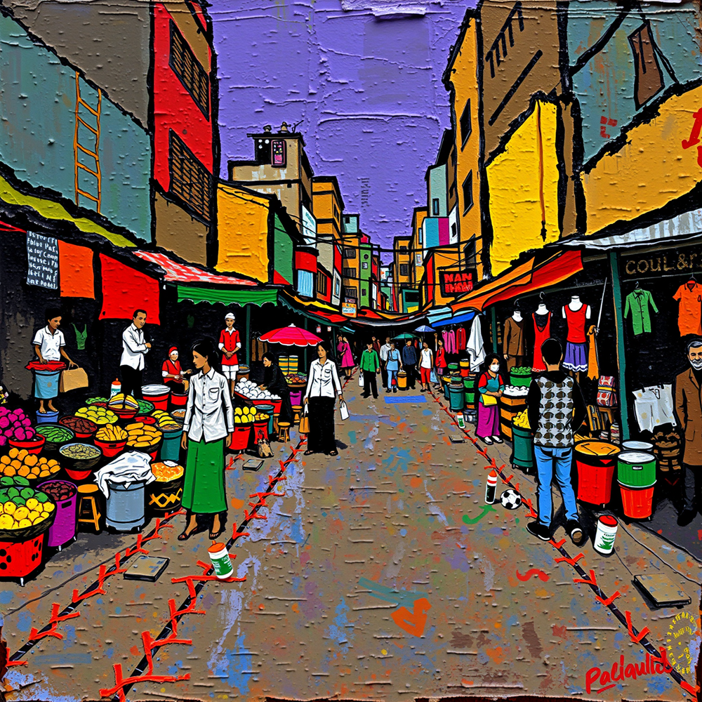 Vibrant Market Street view 2