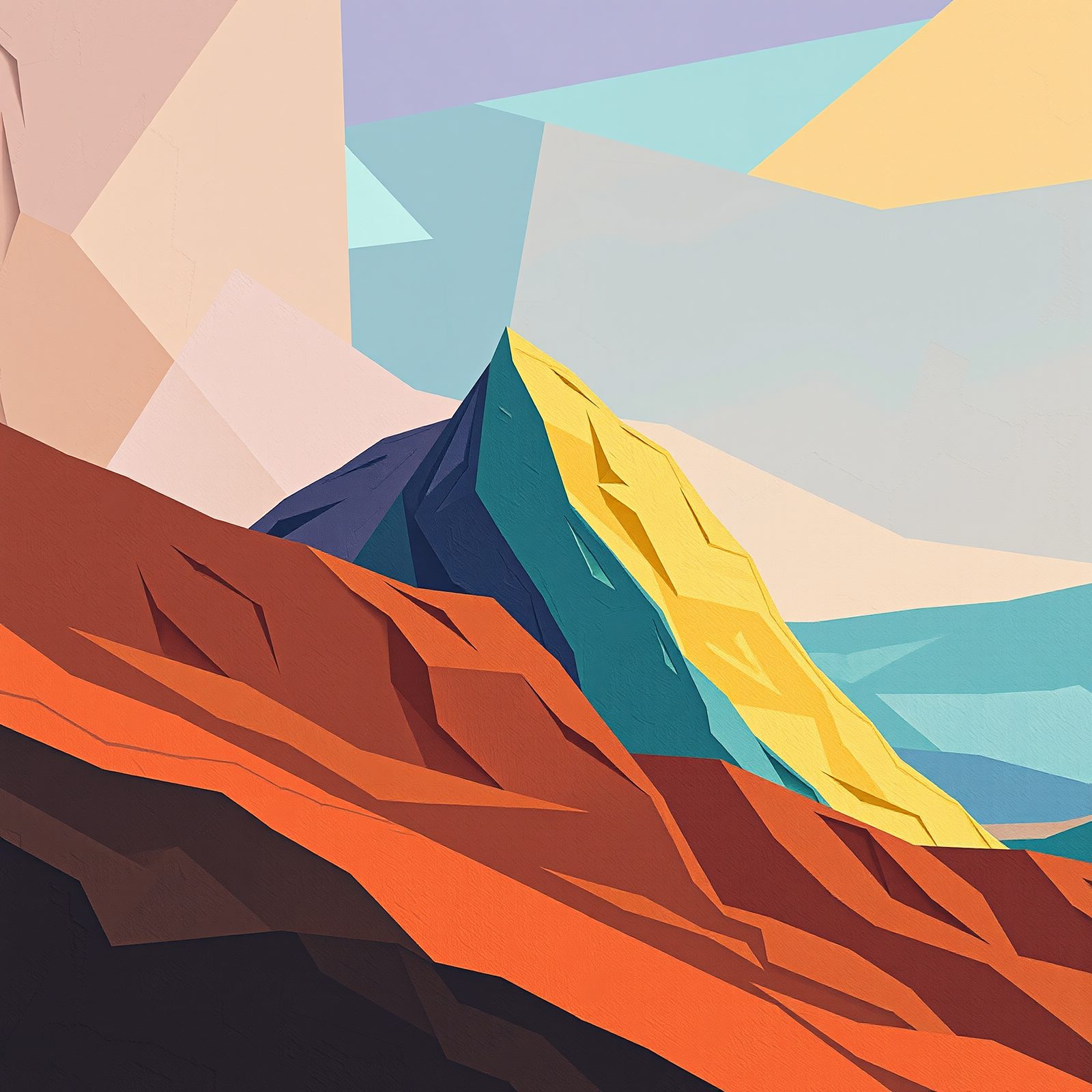 Geometric Peaks at Dawn view 2