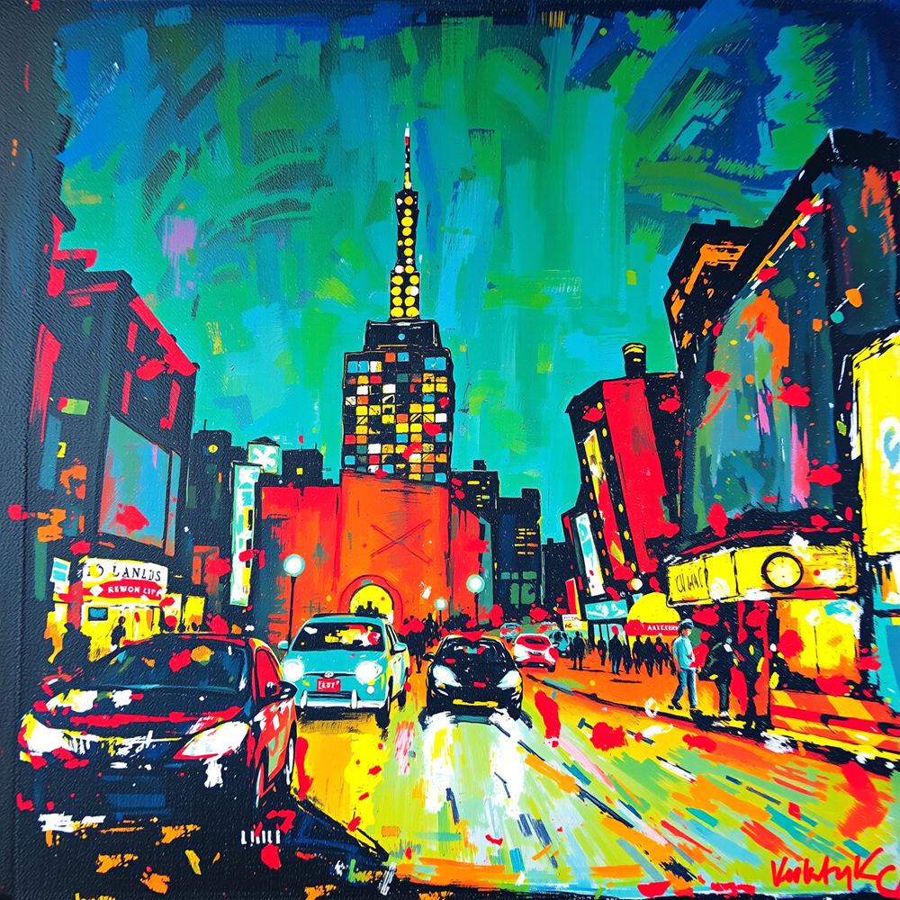 Neon Streets at Twilight view 2