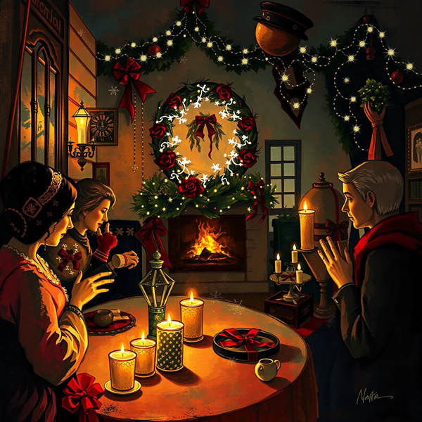 Festive Candlelit Gathering