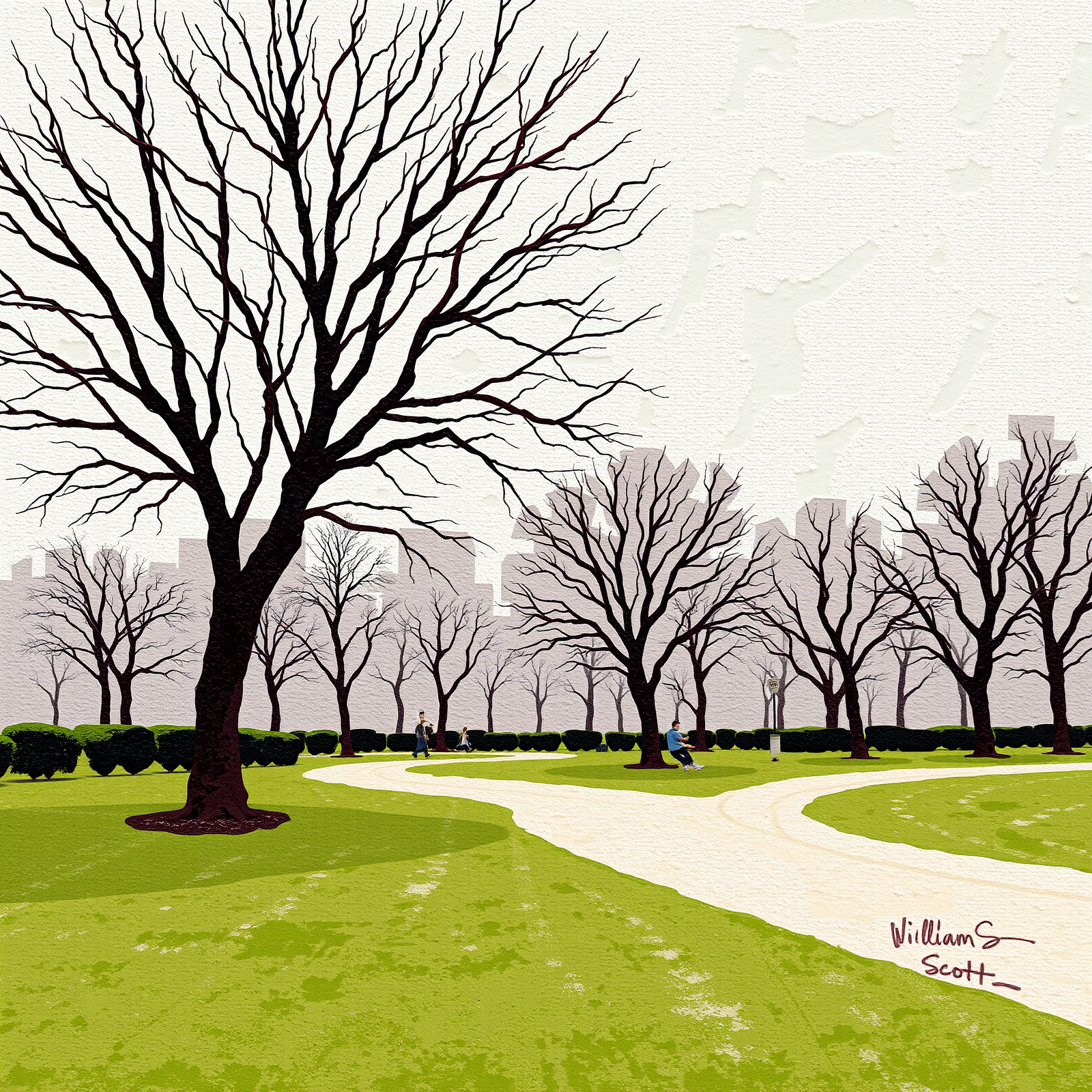 City Park in Winter's Embrace view 2