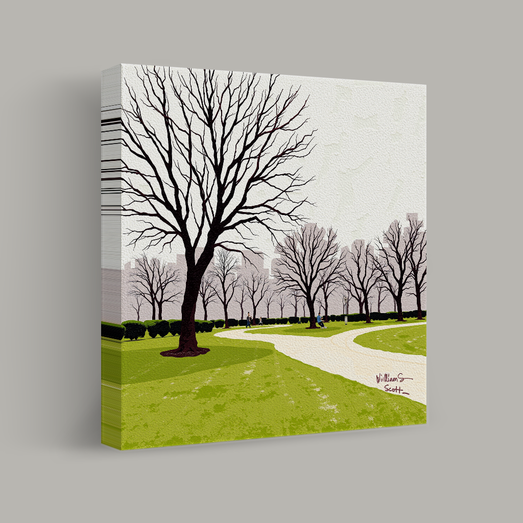 City Park in Winter's Embrace view 1