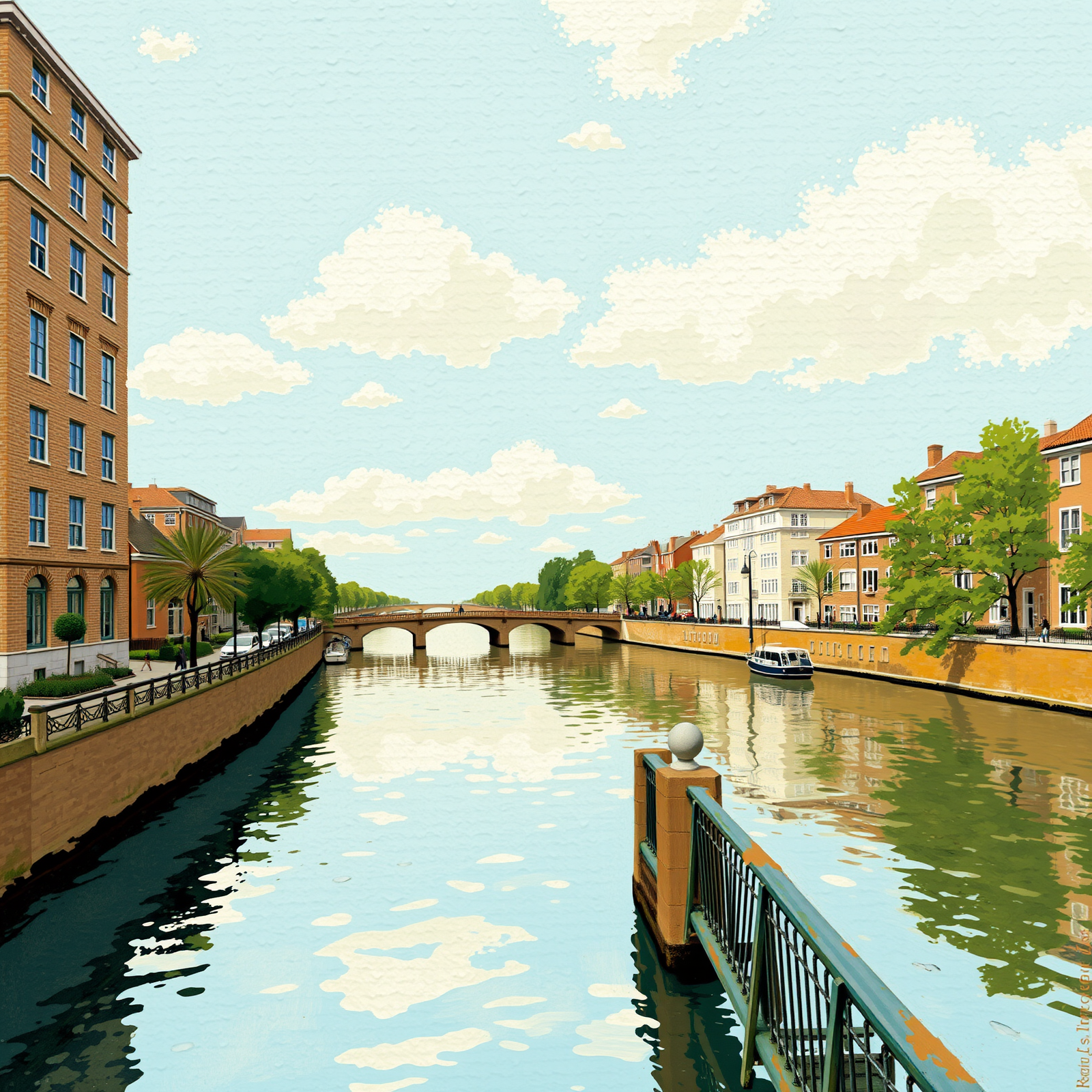 Reflections on a Calm Canal view 2