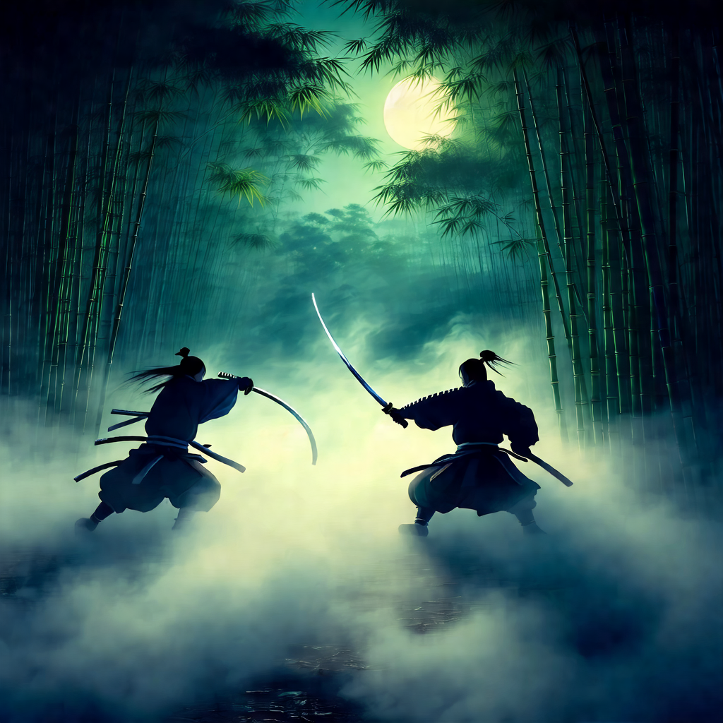 Duel Under the Moonlit Bamboo view 2