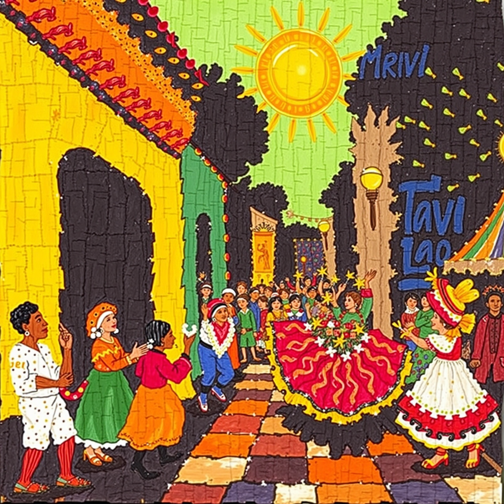Streets Alive with Colorful Celebration view 2