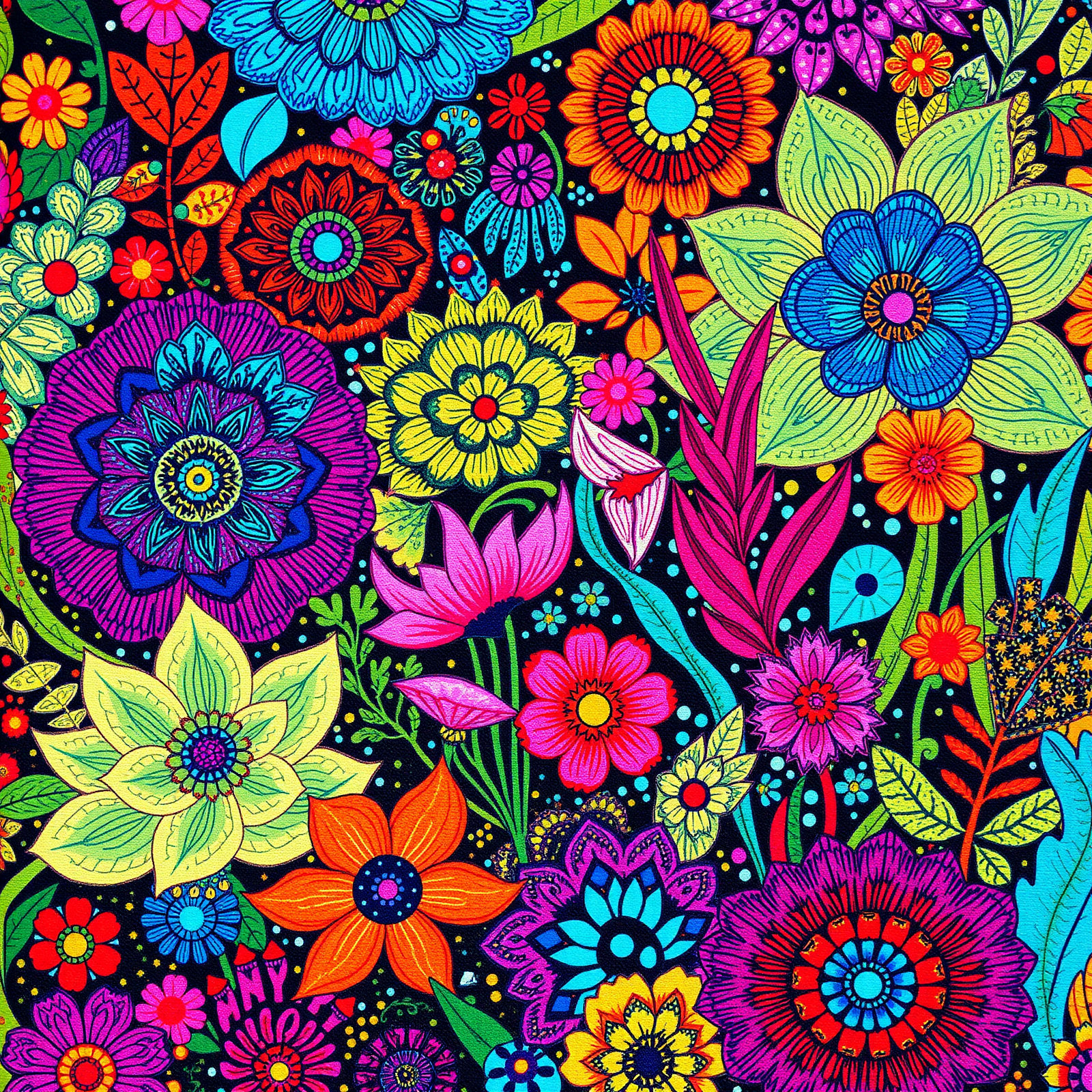 Vibrant Floral Pattern view 2
