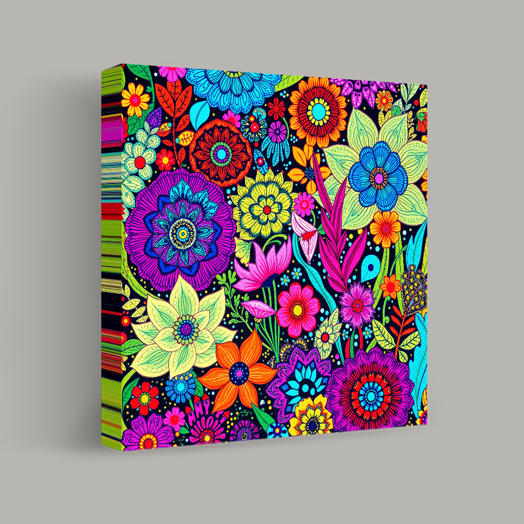 Vibrant Floral Pattern view 1