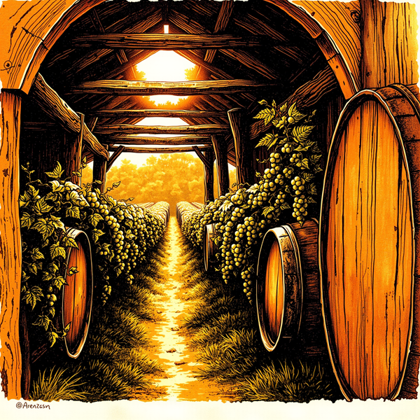 Pathway Through the Vineyard