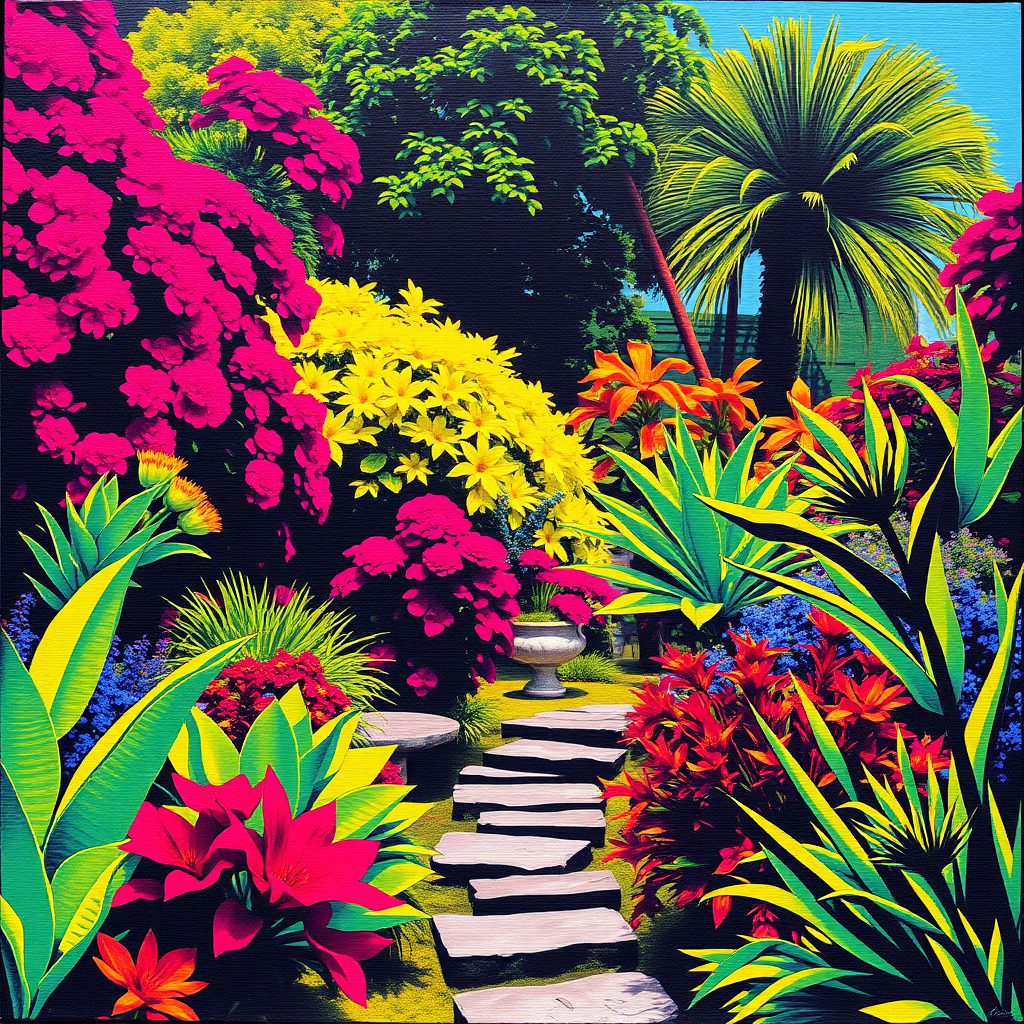 Vibrant Oasis Pathway view 2