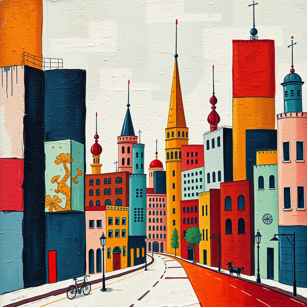 Colorful Cityscape Chronicles view 2