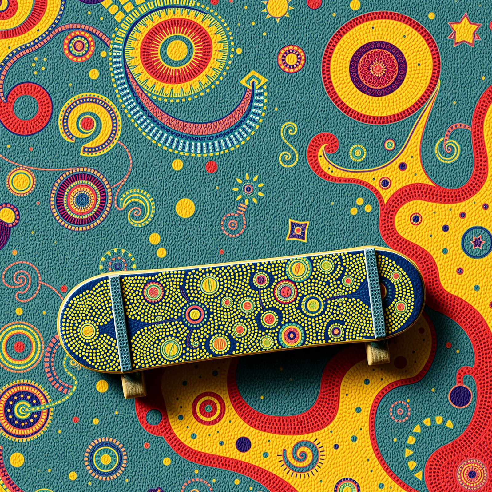 Vivid Skateboard on Celestial Swirls view 2