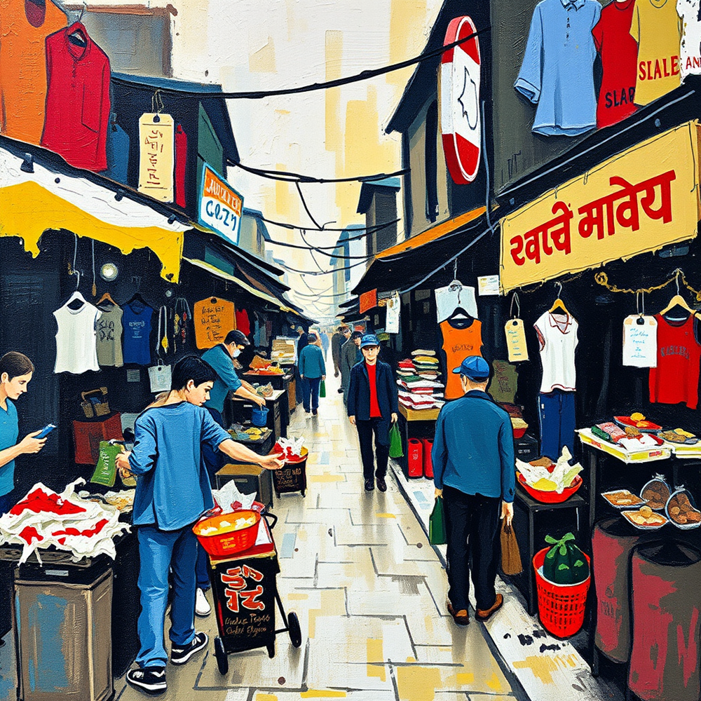 Lively Tapestry of the Bazaar view 2