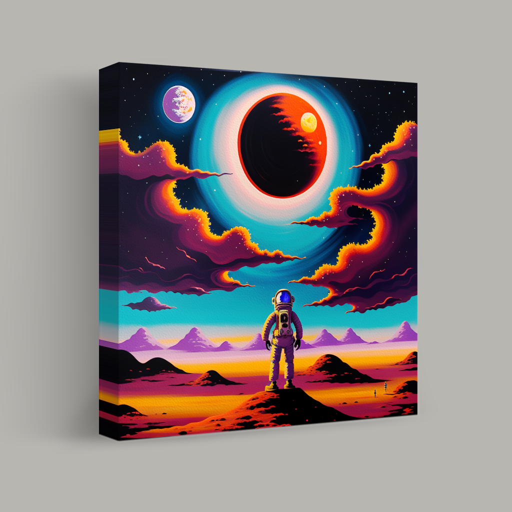 Celestial Wanderer Under a Crimson Sky view 1