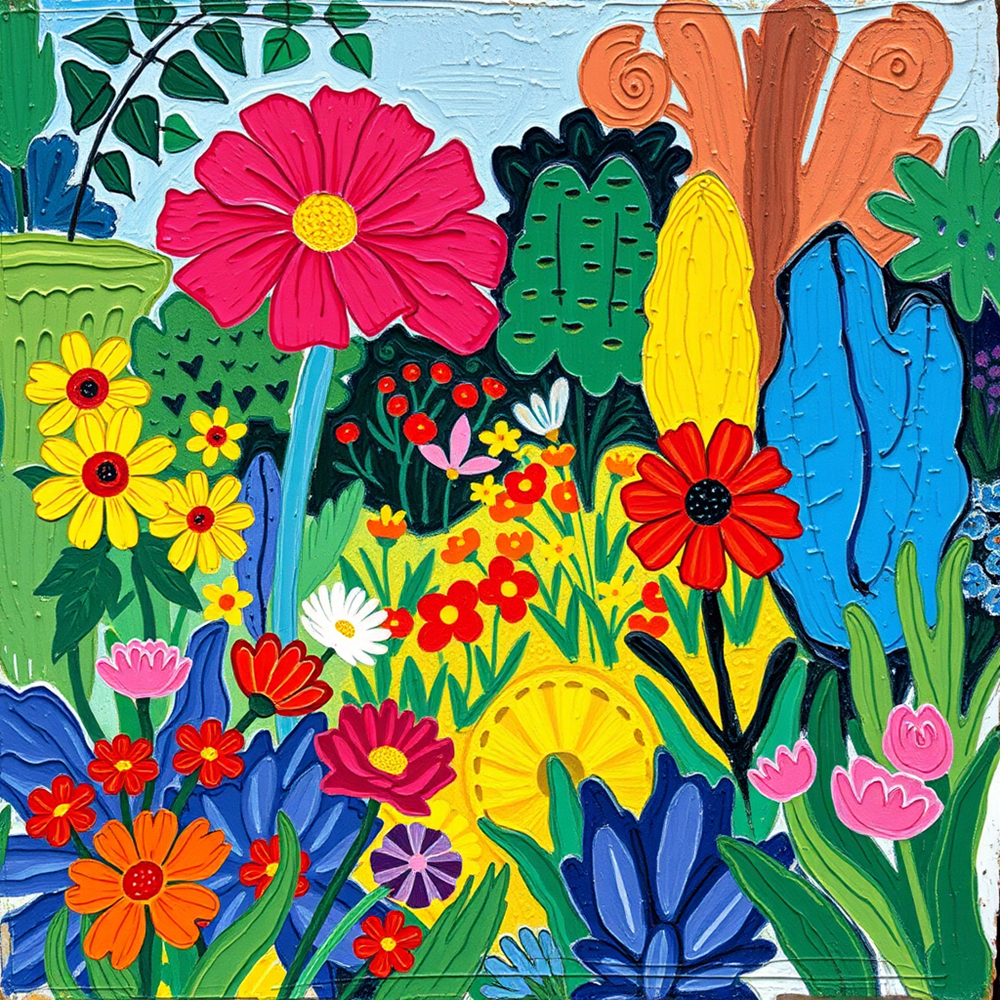 Vibrant Tapestry of Blooms view 2