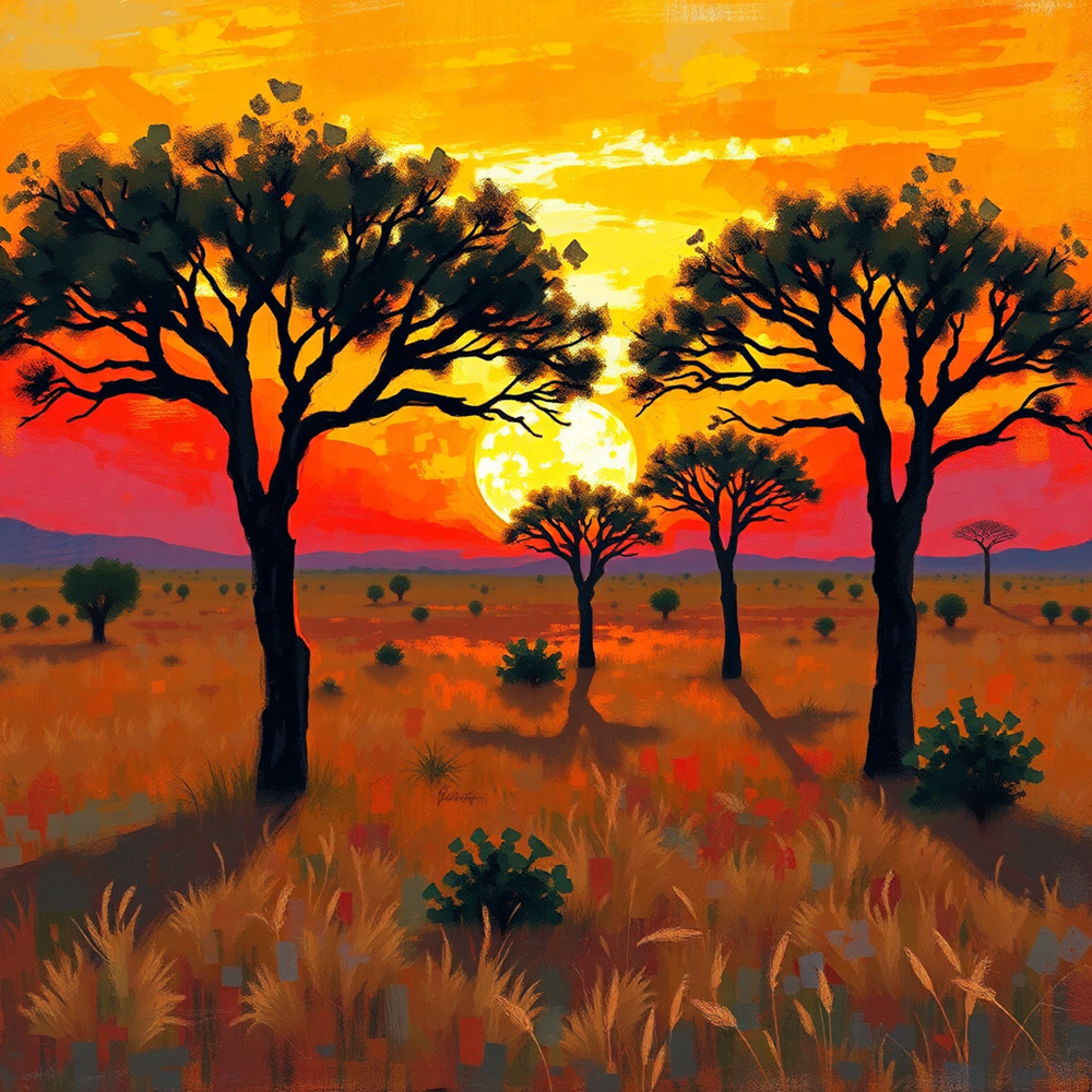 Sunset Over the Savannah view 2