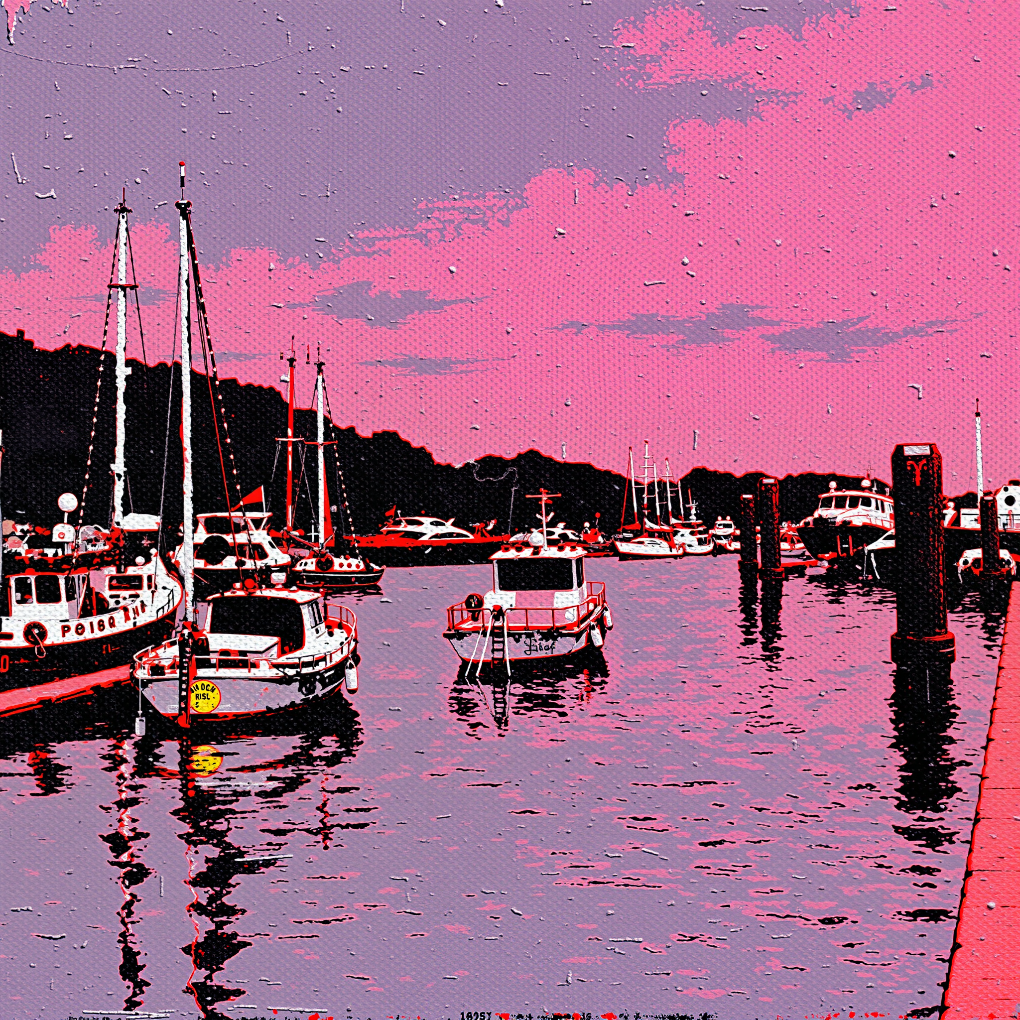 Harbor in Hues of Pink view 2