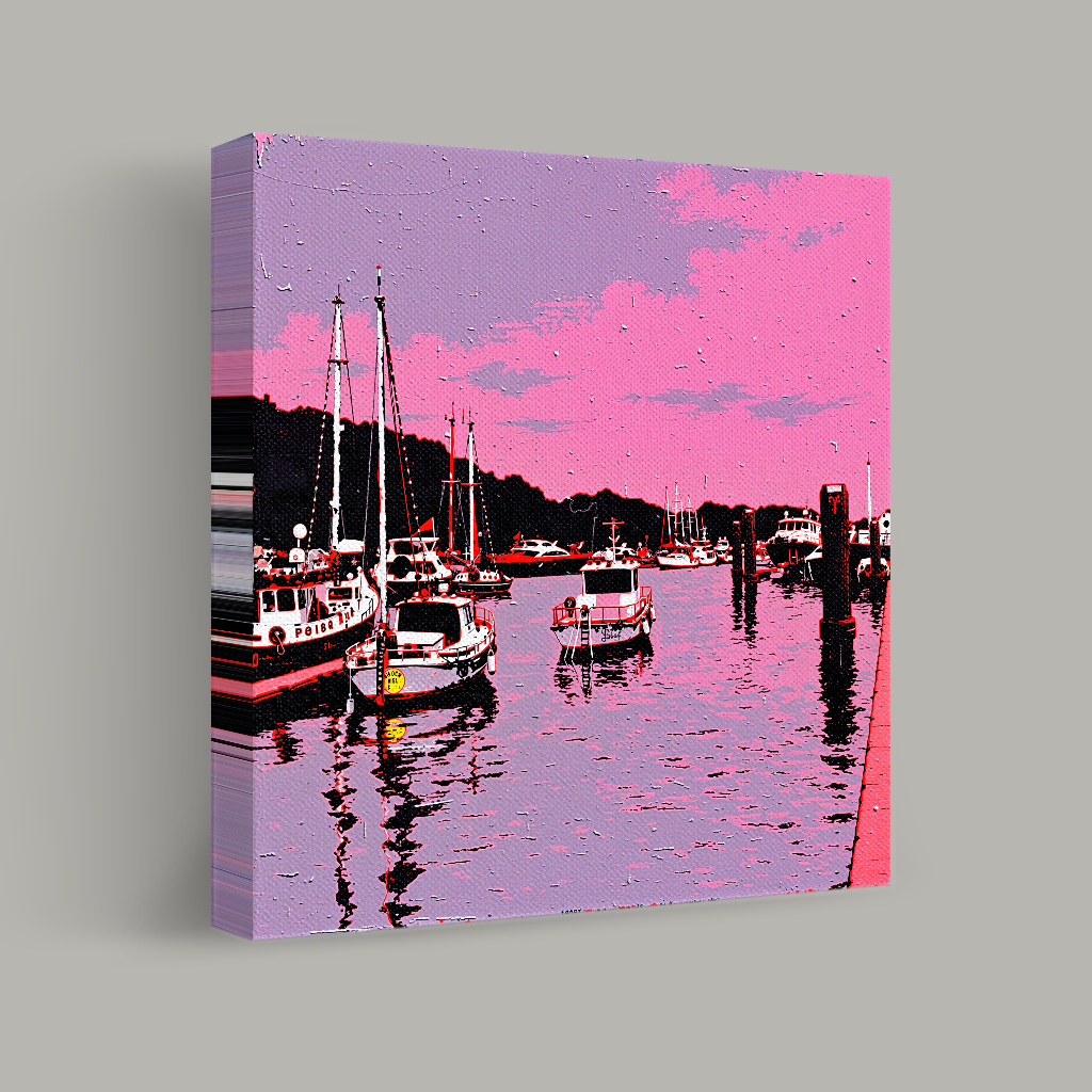 Harbor in Hues of Pink view 1