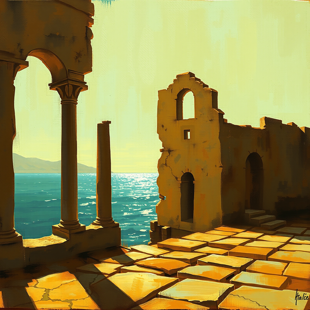 Ruins by the Sea view 2