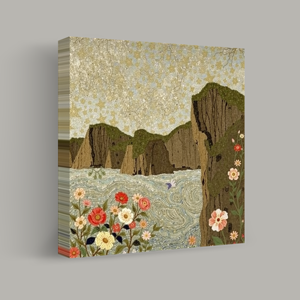 Stars and Cliffs by the Sea view 1