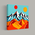 Twin Suns Over Abstract Peaks thumbnail 1