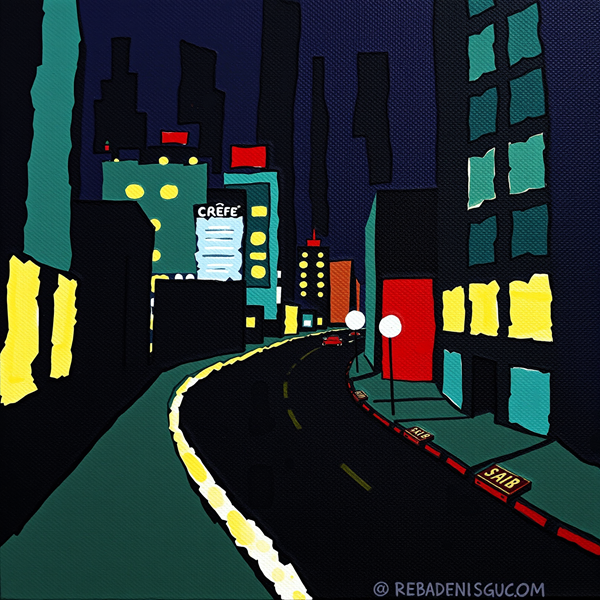 Neon Reflections of the Night