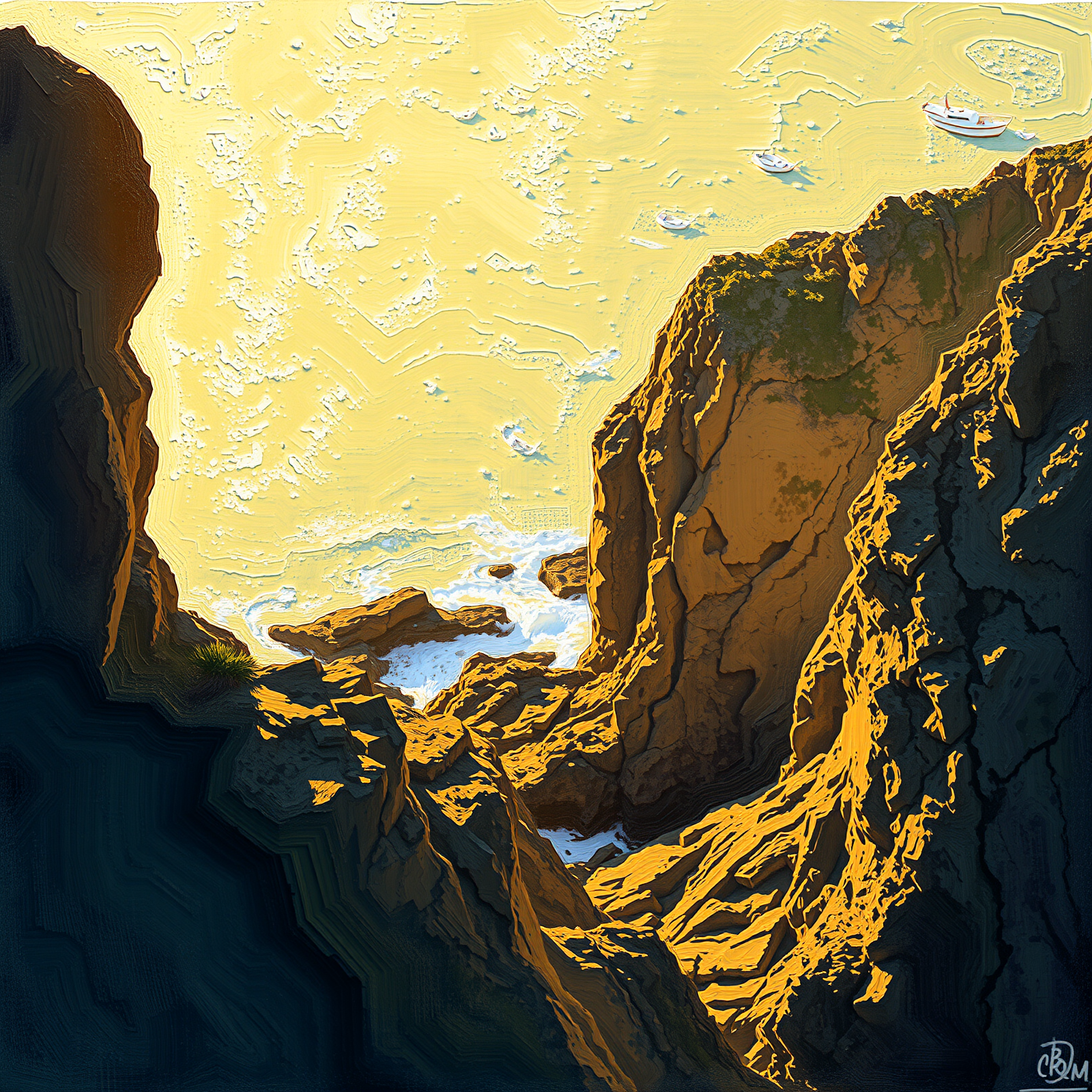 Golden Cliffs by the Sea view 2