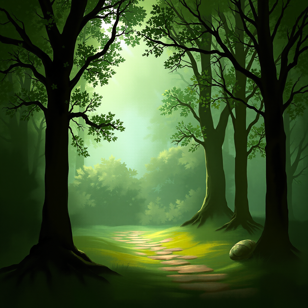 Pathway Through the Enchanted Grove view 2
