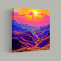 Vivid Sunset Over Mountain Pass thumbnail 1