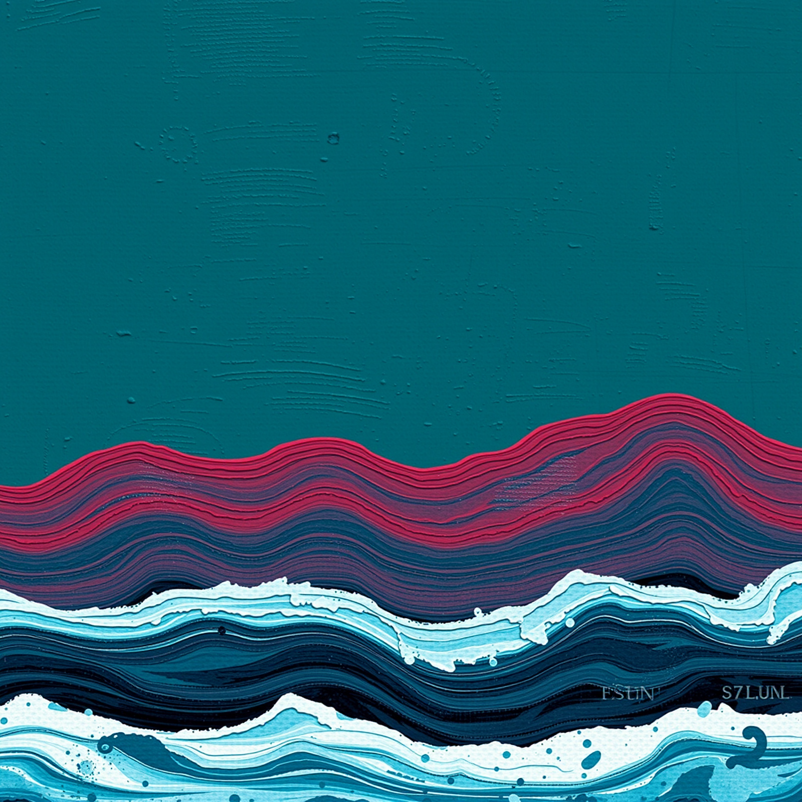 Ocean Waves in Vivid Layers view 2
