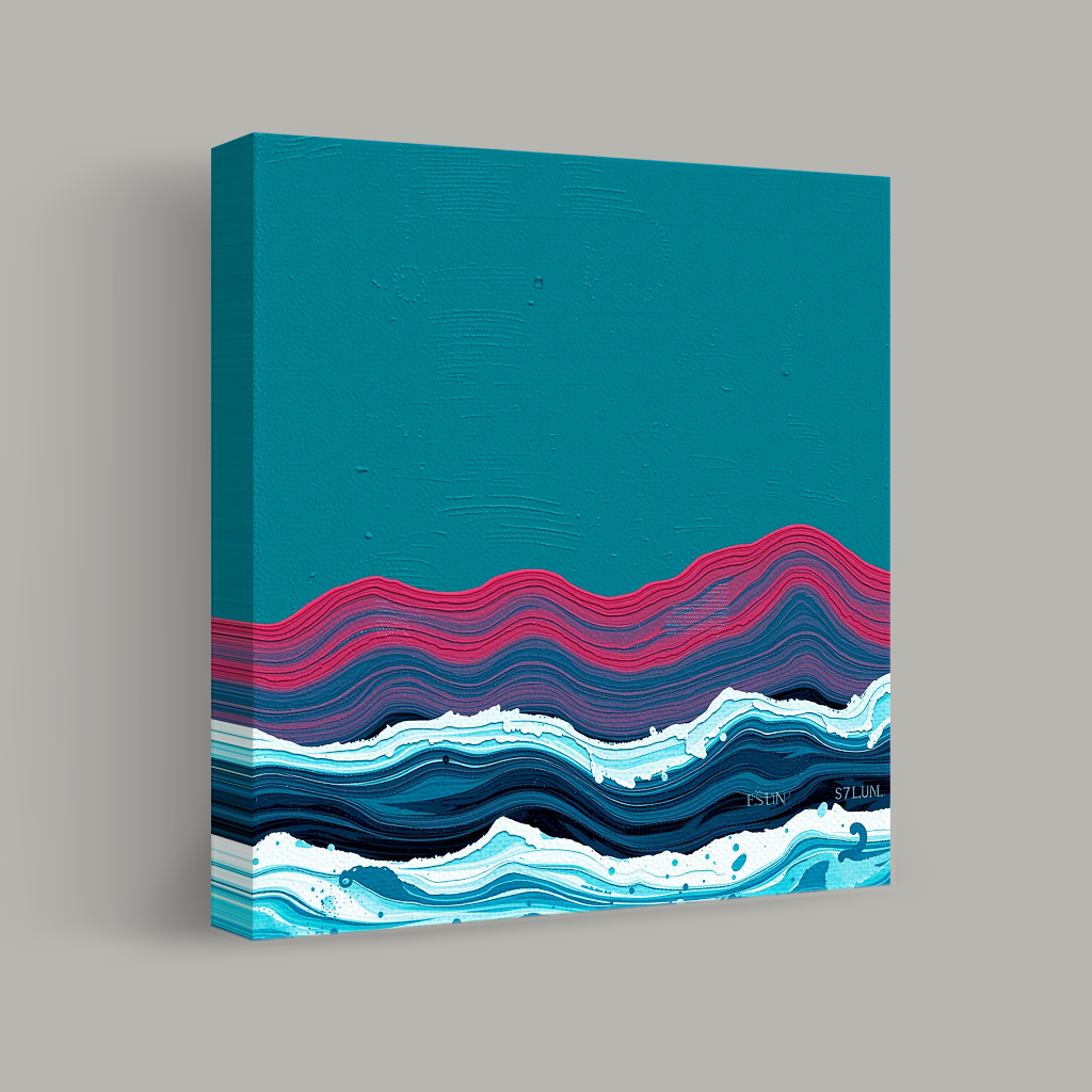 Ocean Waves in Vivid Layers view 1