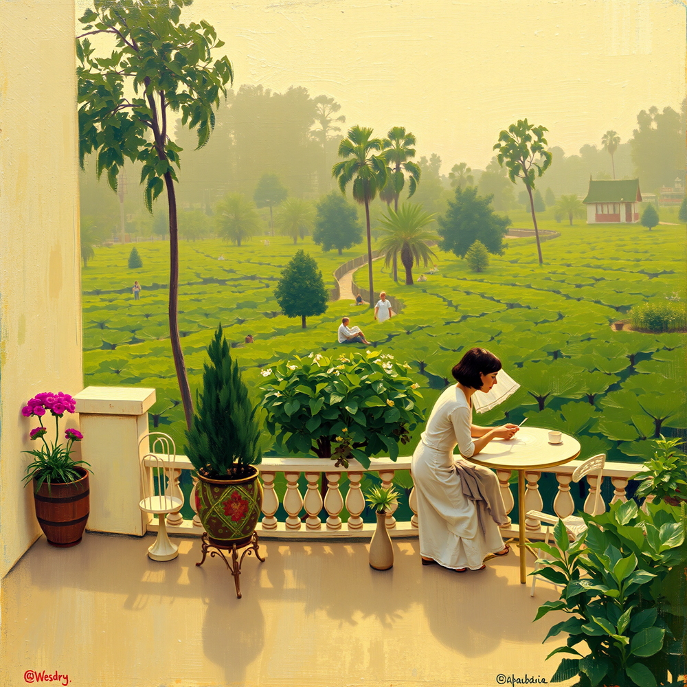 Morning Reflections on a Verdant Balcony view 2