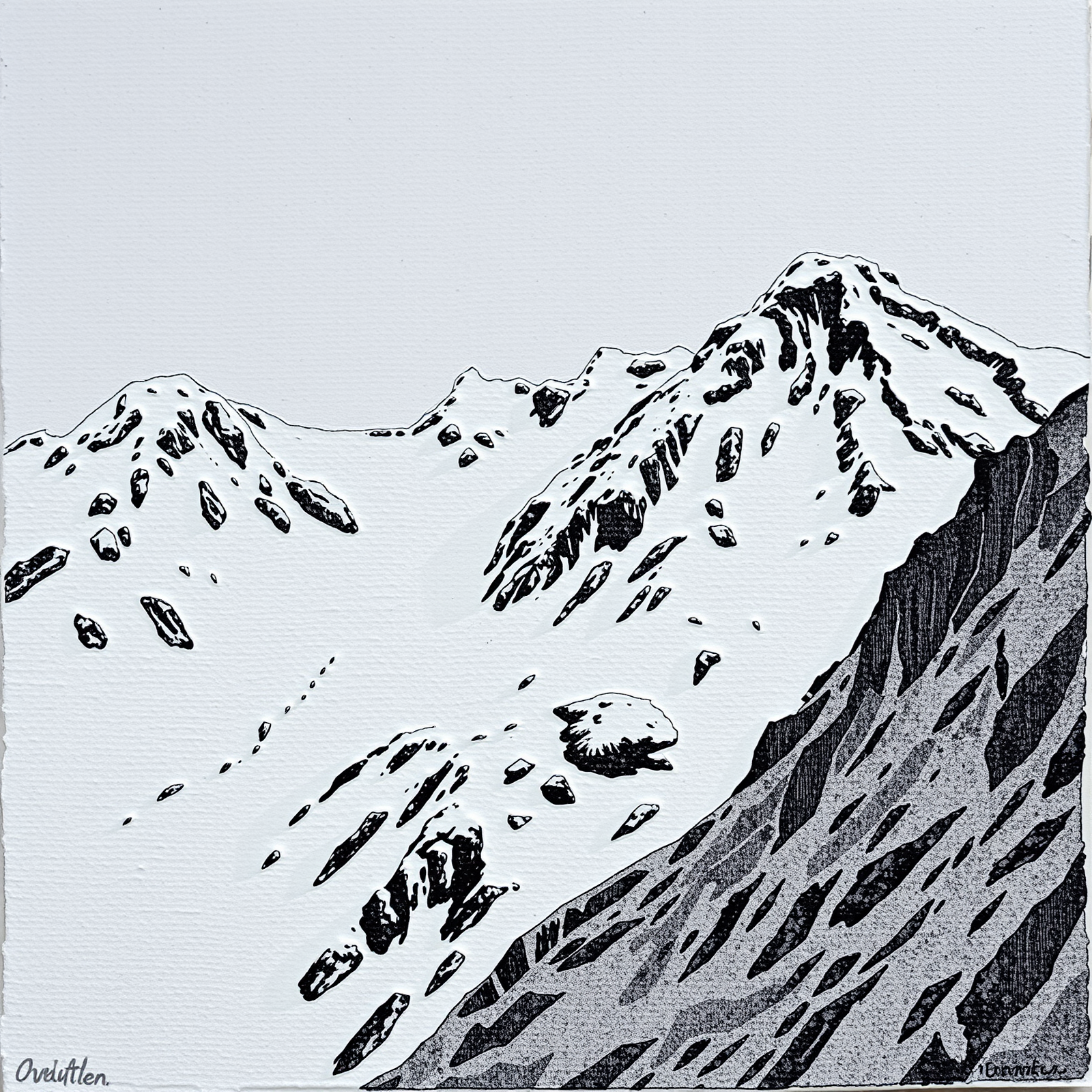 Solitude in the Snowy Peaks view 2