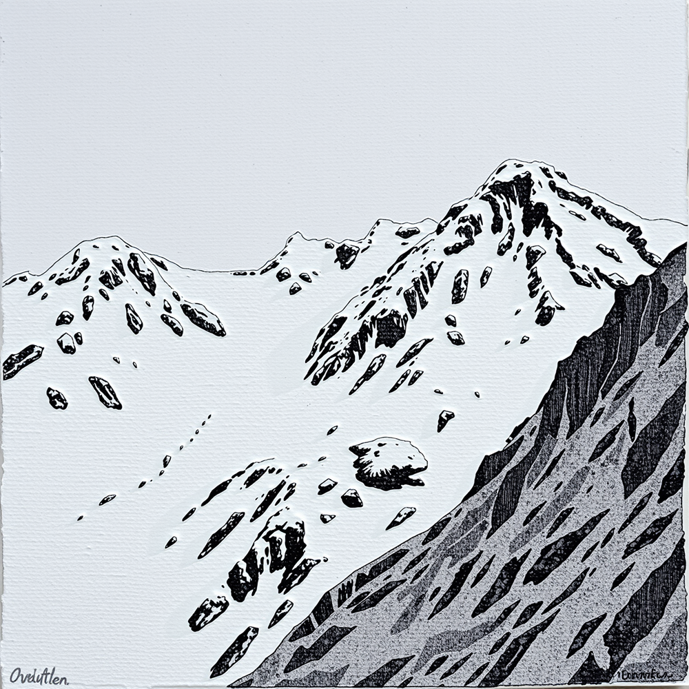 Solitude in the Snowy Peaks view 2