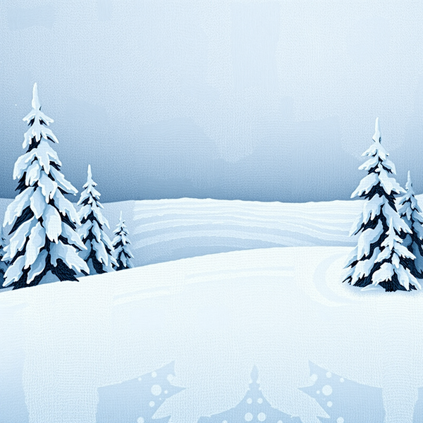 Snowy Pine Scene