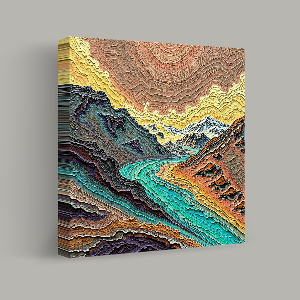 River Through Layered Lands view 1