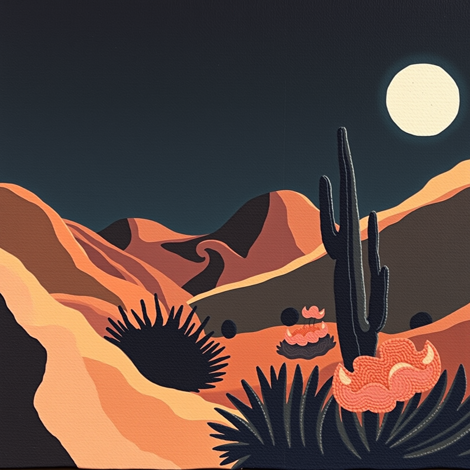 Moonlit Desert Serenity view 2