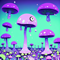Enchanted Forest of Luminescent Mushrooms thumbnail 2