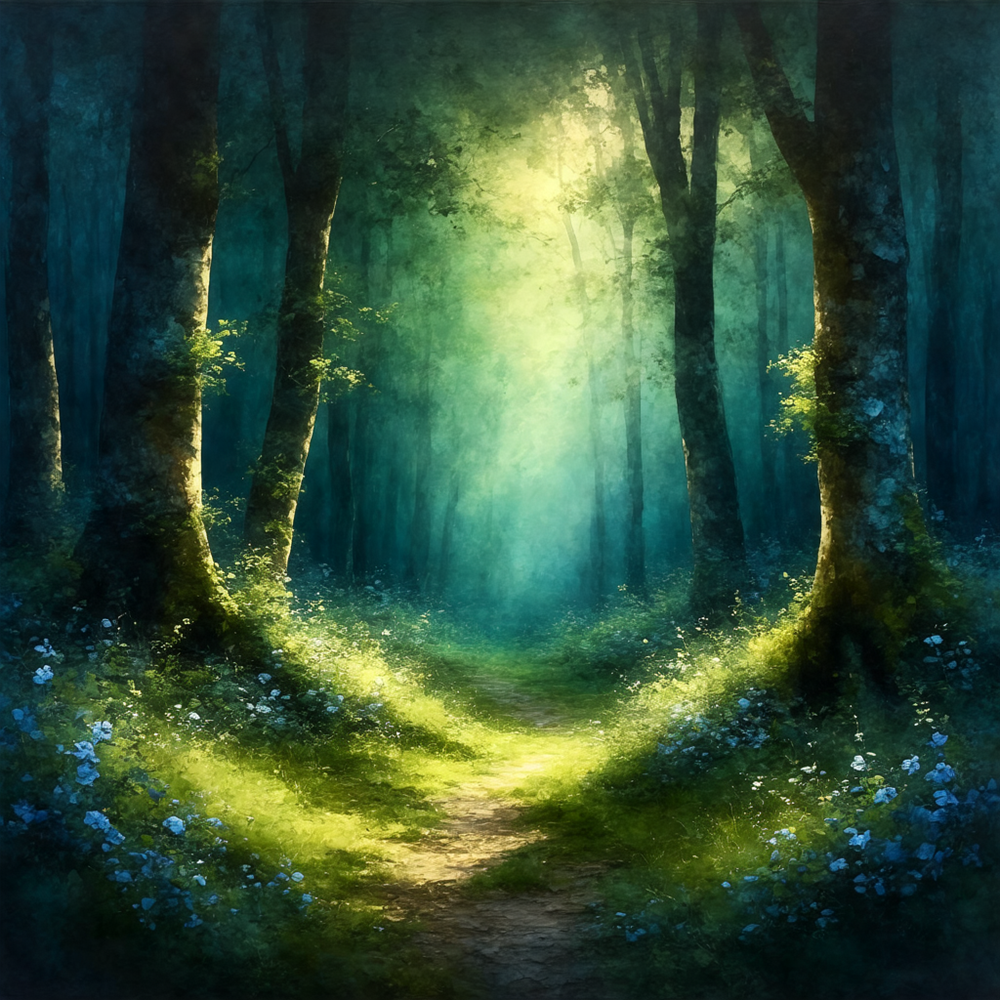 Pathway Through the Enchanted Forest view 2