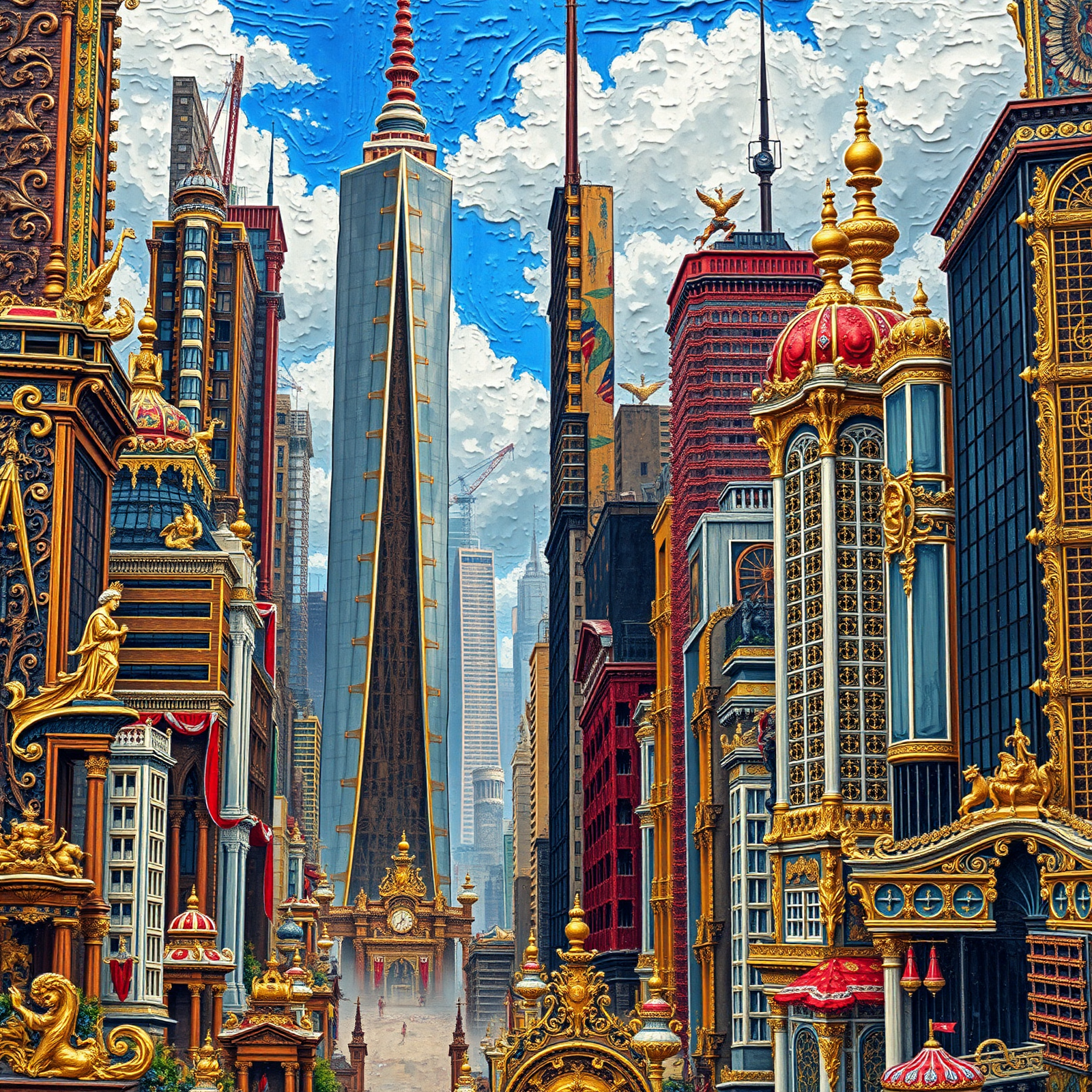 Ornate Urban Skyline view 2