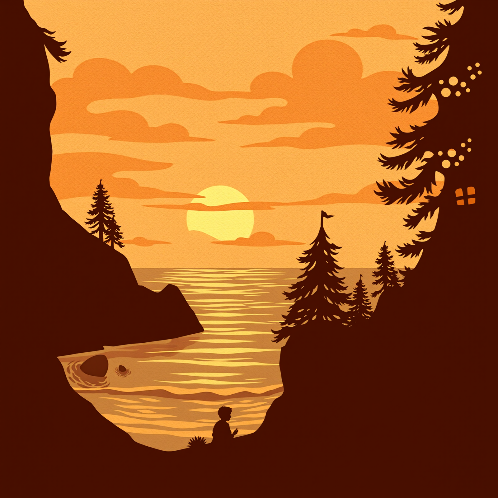 Sunset Reflections by the Cove view 2