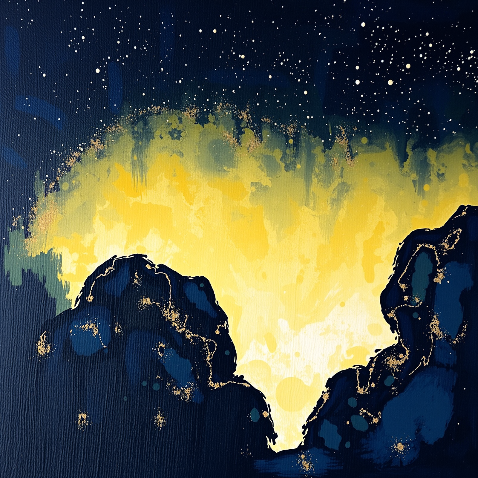 Celestial Dawn Over the Peaks view 2