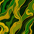 Flowing Green and Yellow Waves thumbnail 2